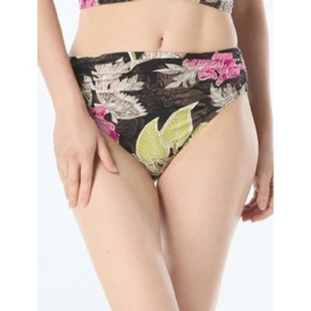 NWT‎ Carmen Marc Valvo Swim Bottoms Womens Multi Floral Ruched Bikini XL $62